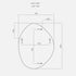 Miel Pebble Shape Antique Brass Wall Mirror